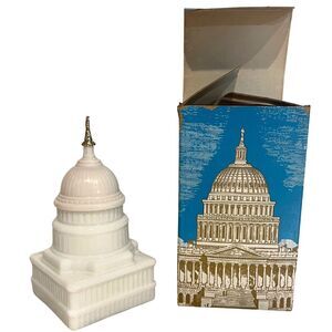 Avon Empty Aftershave The Capitol Decor Display Figure & Box Vintage 1970s Box